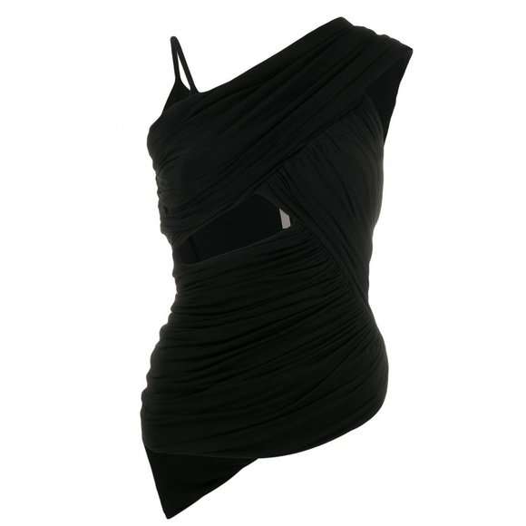 SOLD RICK OWENS FW19 LARRY • Black Draped Alix Top - Picture 6 of 13